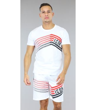 !SALE50 Wit Mannen Short Set