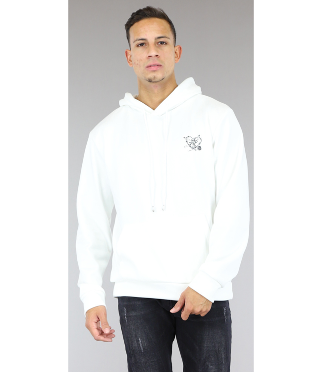 !SALE50 Witte Stay Wild Heren Hoodie