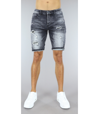 !OP=OP Washed Grijze Heren Short