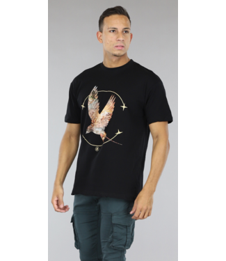 !OP=OP Zwart Heren T-shirt met Mockingbird Print