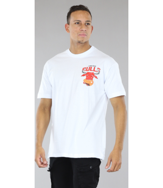 Wit Chicago Bulls Heren T-Shirt