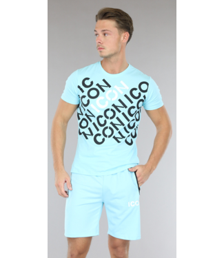 !OP=OP Blauwe Heren Icon Short Set