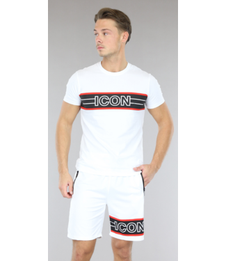 !OP=OP Witte Heren Slim Fit Short Set