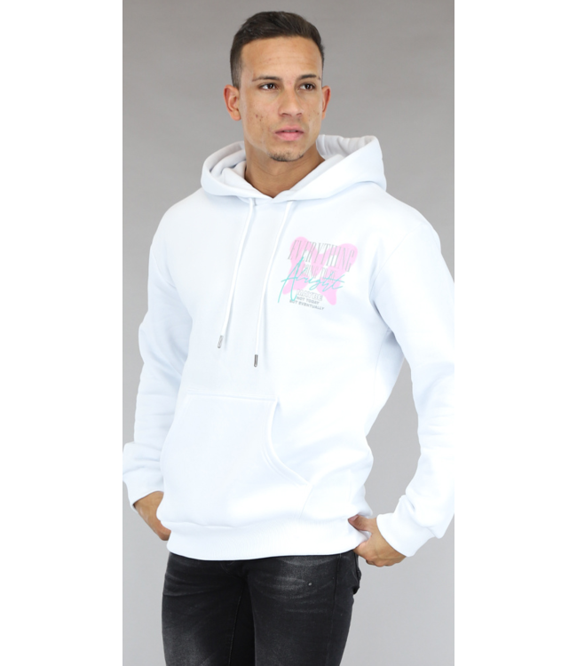 !SALE50 Witte Good Mood Mannen Hoodie