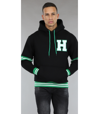 High School Mannen Hoodie Zwart