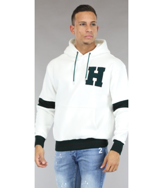 High School Mannen Hoodie Wit