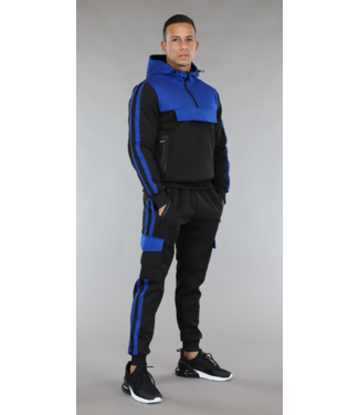 !OP=OP Zwart/Blauw Heren Tracksuit  met Buidel