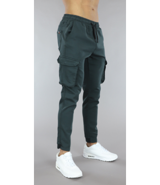 Navy Blauwe Mannen Jogger met Cargo Zakken