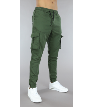 !OP=OP Heren Cargo Jogger Army Groen