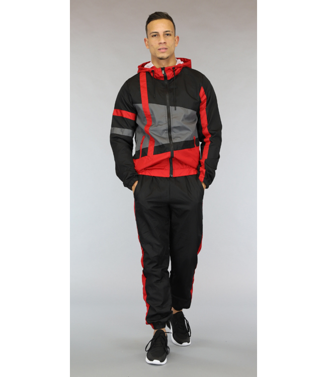 !OP=OP Multicolor Heren Tracksuit met Streeppatroon