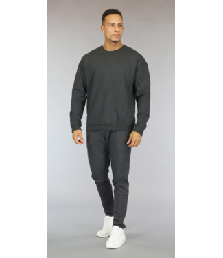 Basic Antraciet Comfy Heren Sweater
