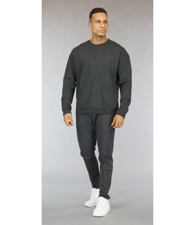 Basic Antraciet Heren Sweater