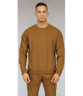 !OP=OP Basic Camel Comfy Heren Sweater