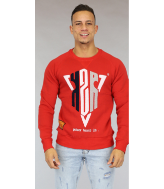 !OP=OP Rode Heren Sweater met Bedrukking