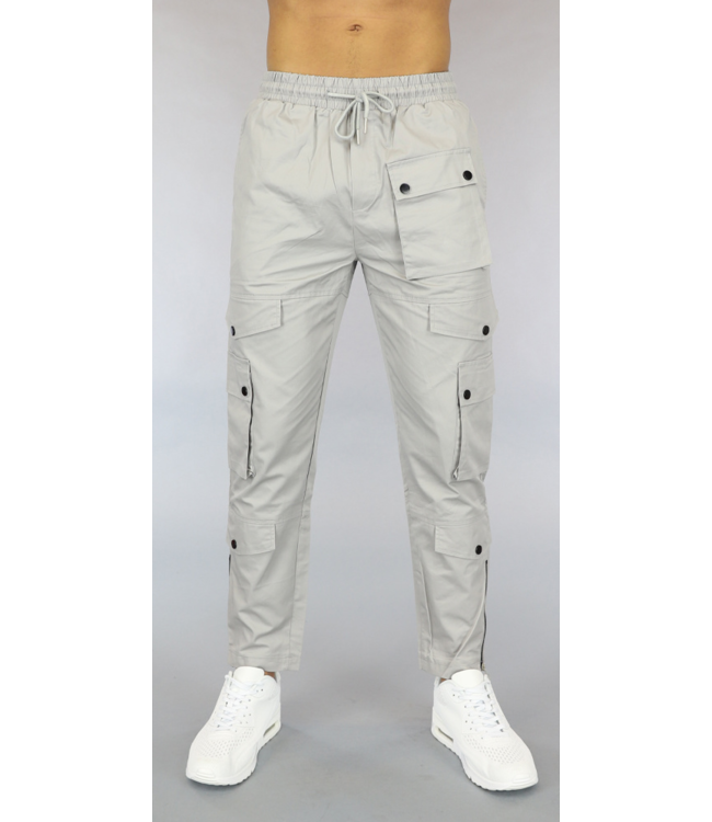 Heren Cargo Broek Grijs