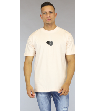 Zalm  Bloemen Heren Shirt