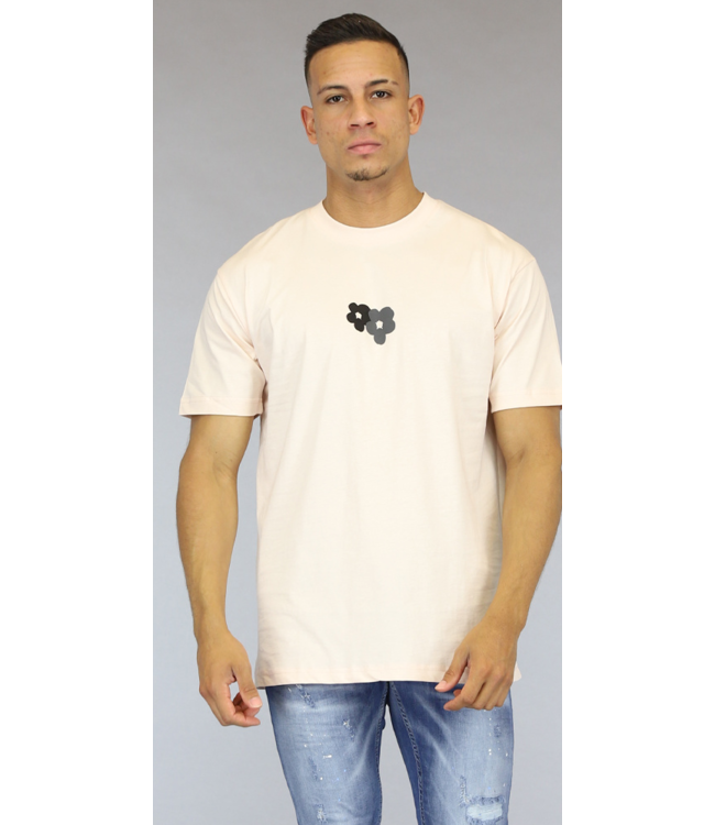 Zalm  Bloemen Heren Shirt