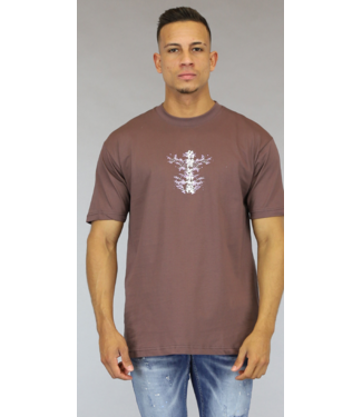 Aubergine Kersenbloesem Heren Shirt