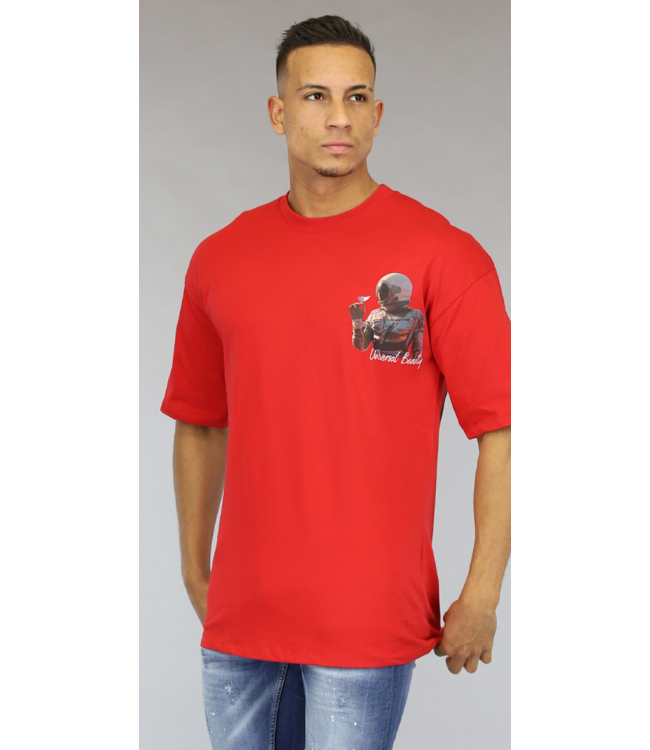 Rood Universal Beauty Heren Shirt