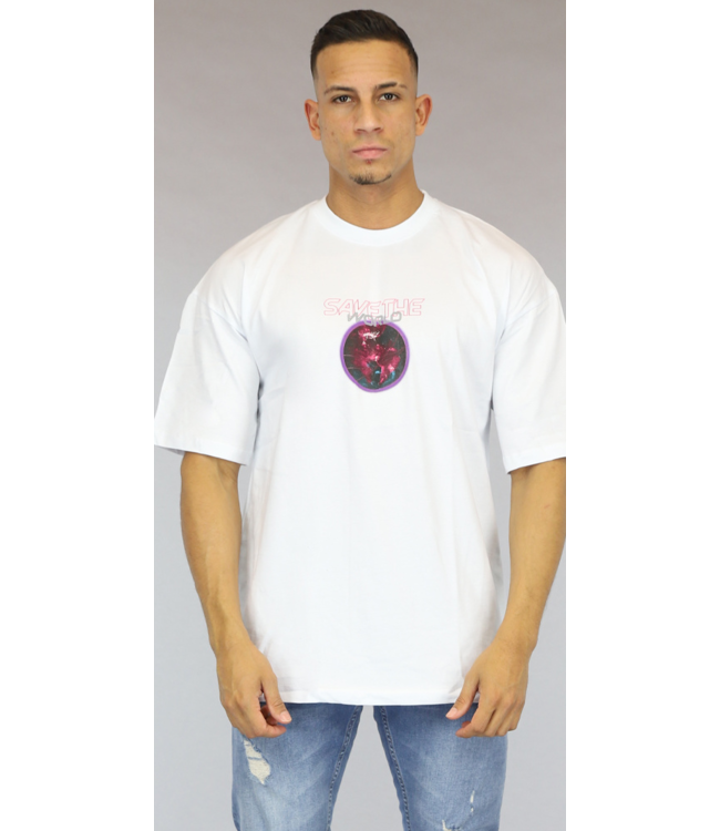 Wit Save The World Heren Shirt
