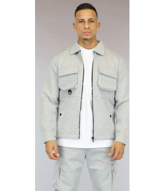 Grijs Zacht Heren Cargo Vest