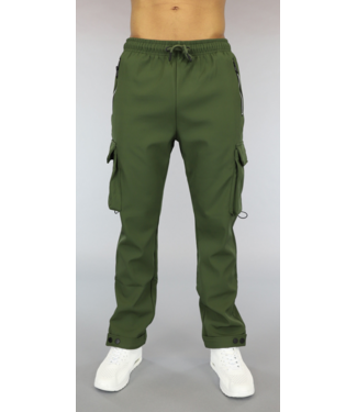 Groene Heren Cargo Broek met Verstelbare Pijpen