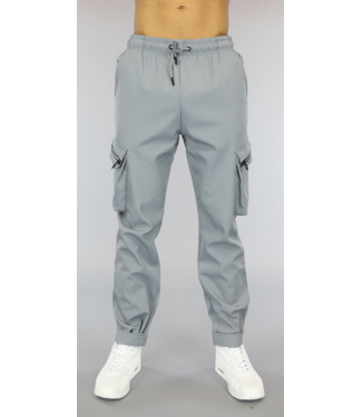 Grijze Heren Cargo Broek met Sierrits
