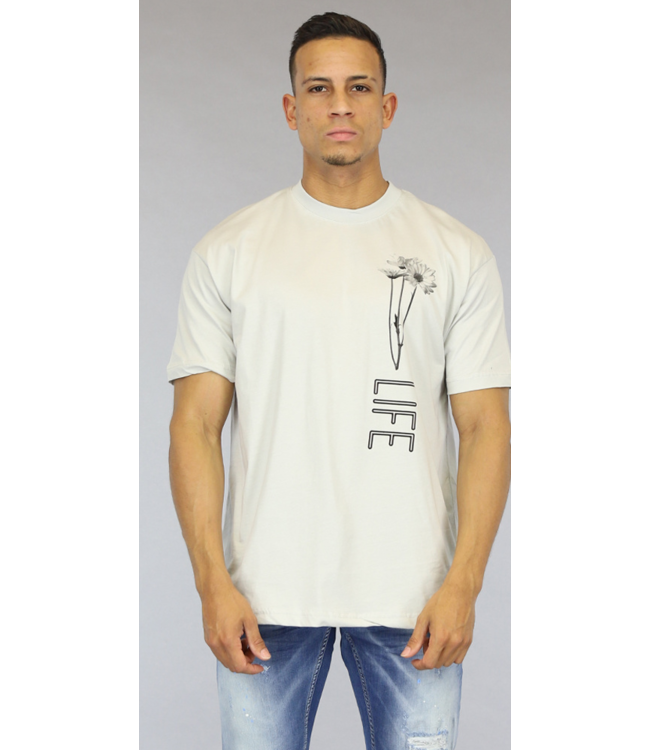 Lichtgrijs Heren Life Shirt