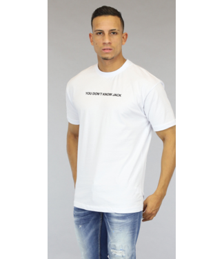Wit Heren Shirt met Hond