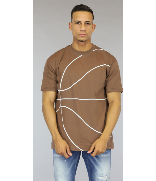 Bruin Heren Basketbal Shirt