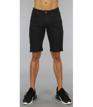 Zwarte Basic Heren Jeans Bermuda