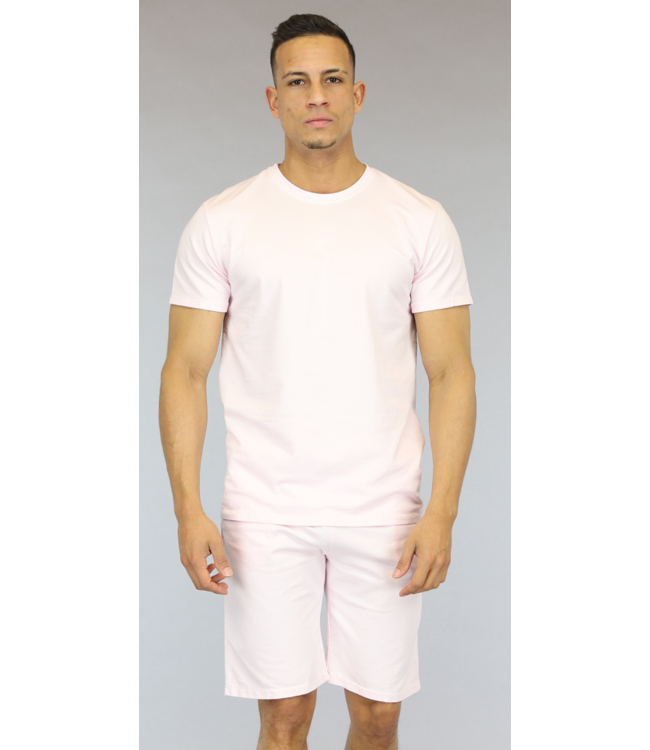 !OP=OP Basic Lichtroze Loose-Fit Heren Short Set