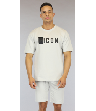 !OP=OP Lichtgrijze Loose Fit Heren Icon Short Set