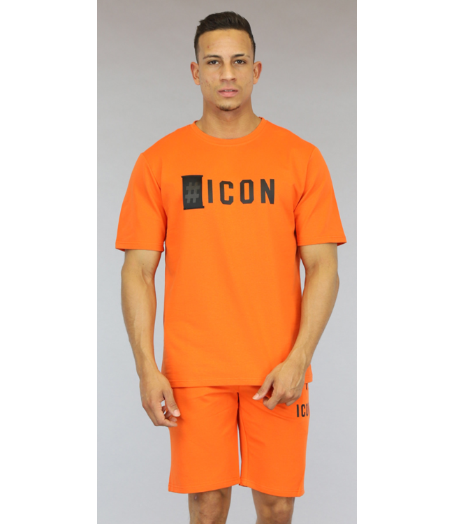 !OP=OP Oranje Loose Fit Heren Icon Short Set