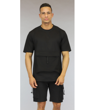 Zwarte Heren Short Set met Buidel