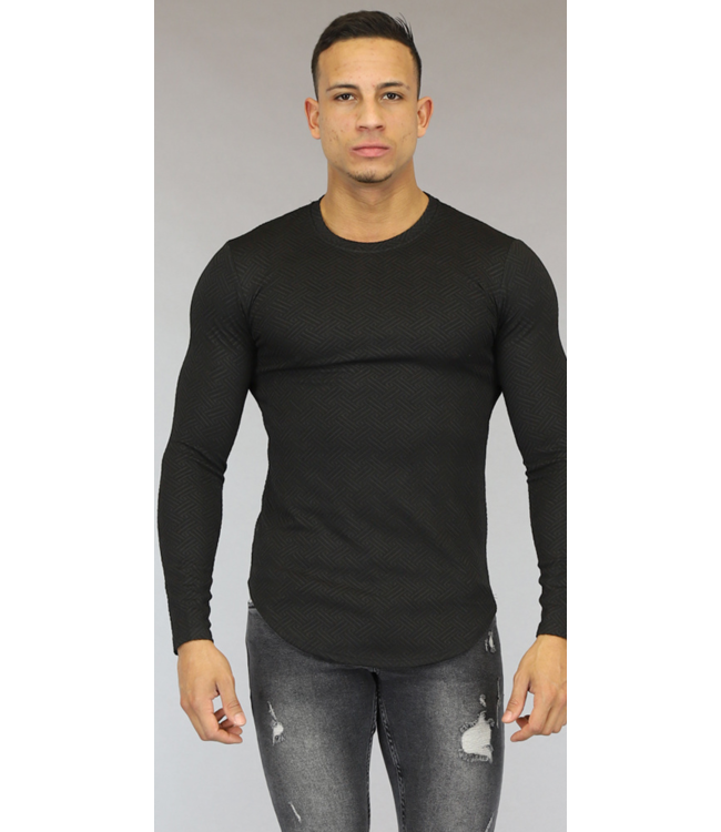 Zwarte longsleeve heren hotsell
