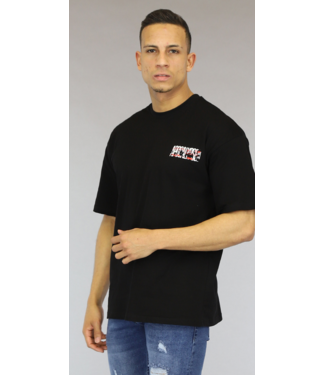 Zwart Oversized Apocalyps Heren T-Shirt