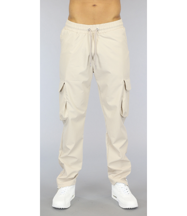 !OP=OP Beige Heren Cargo Streetwear Broek