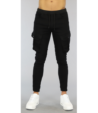 Black-Friday35 Zwarte Heren Cargo Jogger