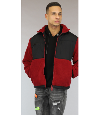 Rood/Zwart Oversized Heren Teddy Jack
