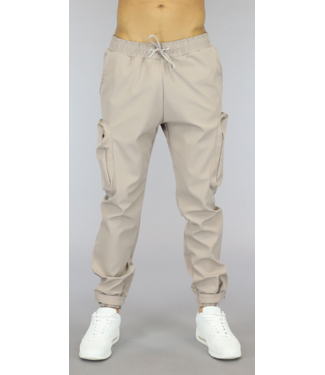 Beige Loose-Fit Heren Cargo Jogger