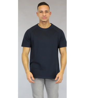 Basic Navy Loose-Fit Heren T-Shirt