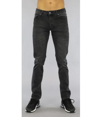 !OP=OP Donkergrijze Heren Slim Fit Jeans met Wassing