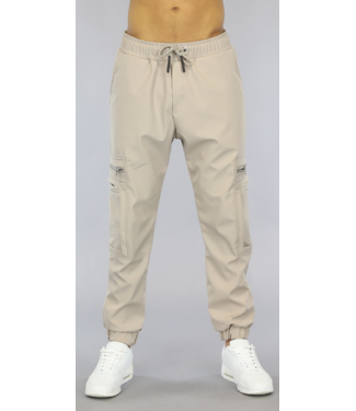 Beige Heren Jogger met Multizakken