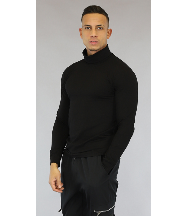 Zwarte Katoenen Heren Coltrui Black Leo