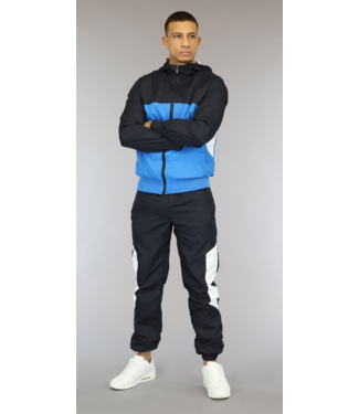 !OP=OP Blauwe Heren Parachute Tracksuit met Jack