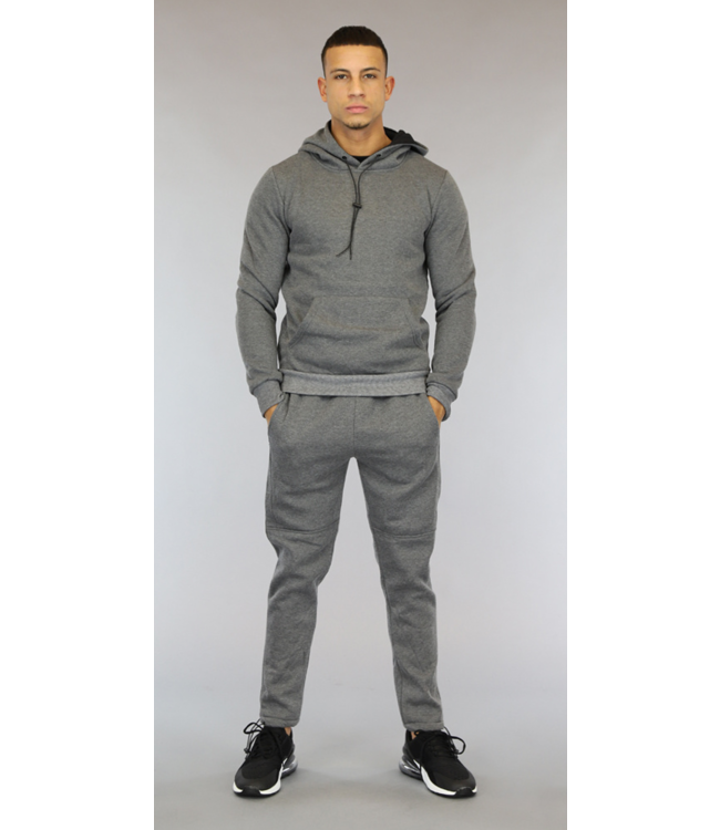 Comfy Grijs Heren Huispak met Hoodie
