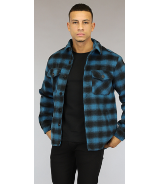 Blauw Heren Houthakkers Overshirt