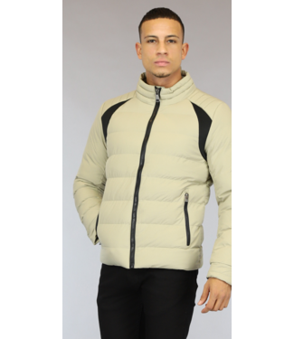 Basic Beige Gewatteerd Heren Jack