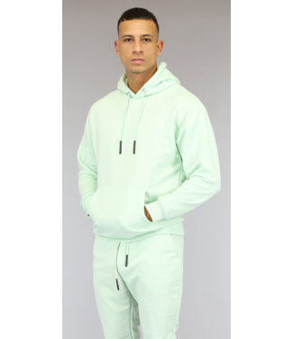 Basic Mintgroene Heren Hoodie